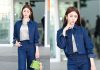 LE SSERAFIM’s Huh Yunjin Showcases Double Denim Fashion with Mannequin Proportions